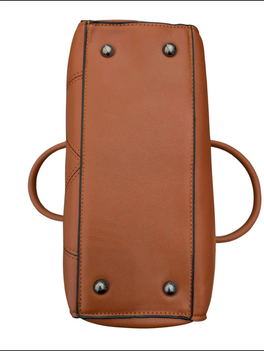 Cognac Unbranded Satchel with Cat Charm